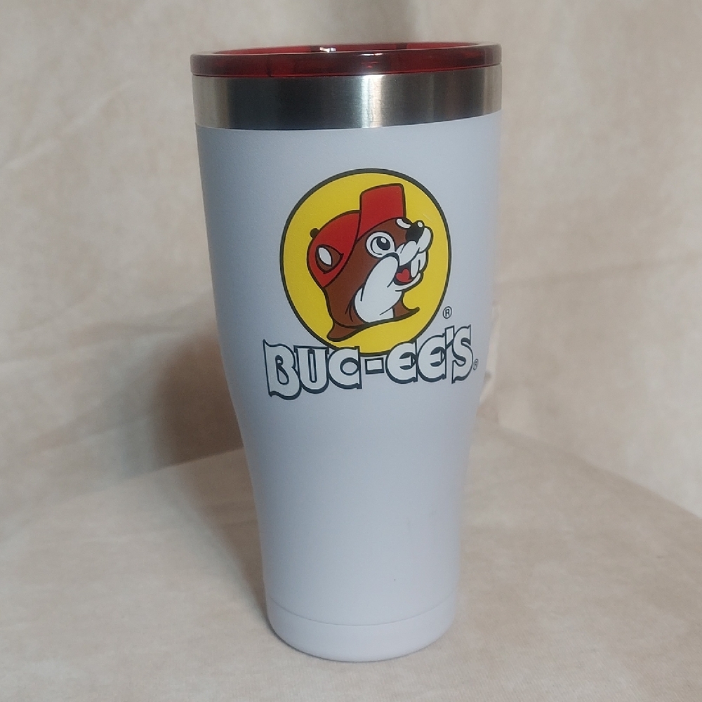 Buc-ee's White Stainless Yukon Outfitters 20oz Tumbler EUC